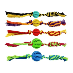Pelota tipo mordillo y soga – Bestia Peluda